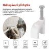 Kabelová příchytka 8 mm, bílá, 50 ks