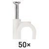 Kabelová příchytka 10 mm, bílá, 50 ks