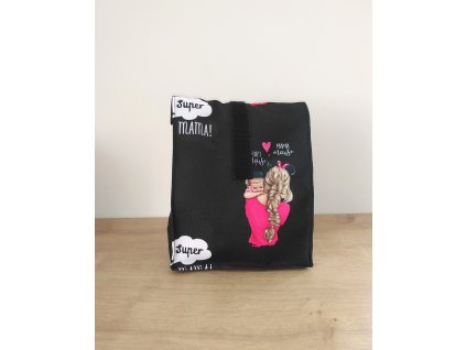 Pytlík na svačinu SUPER MÁMA blondýna