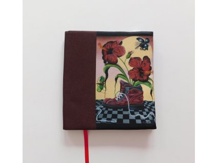 obal na knihu bota s květy