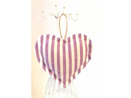levandulové srdce proužky