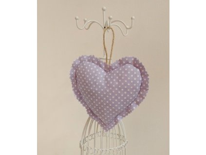 levandulové srdce puntíky