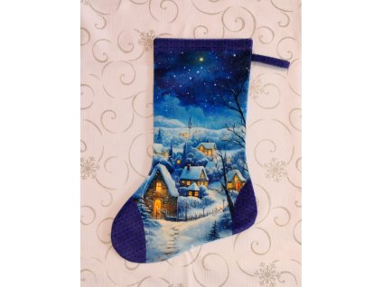 mikulášská punčocha zimní vesnička