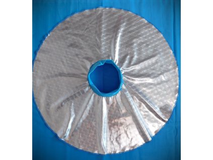 kolová sukně stříbrná