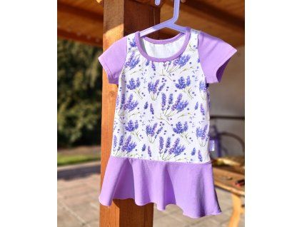 dívčí šaty levandule