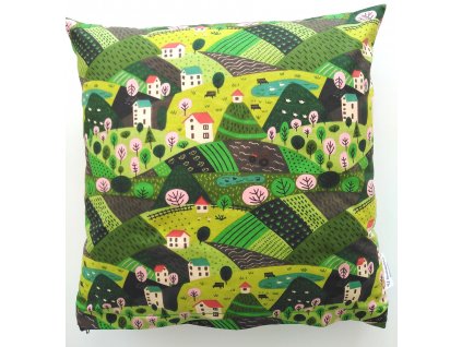 povlak na polštář vesnička