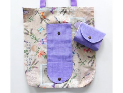 skládací taška levandule s motýly