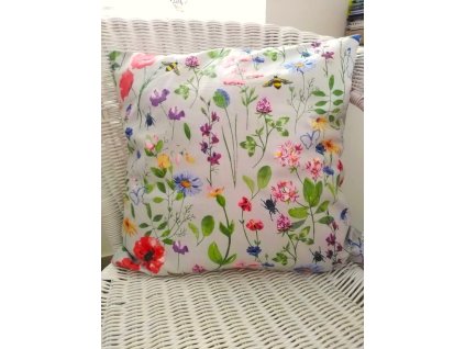 povlak na polštářek rozkvetlá louka
