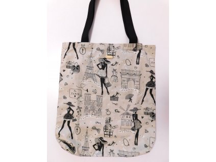nákupní taška dáma v paříži stříbrotisk