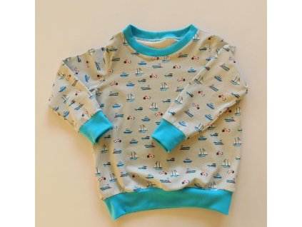 Mikina LODĚ NA ŠEDÉ