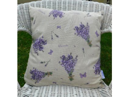 Povlak na polštářek svazky levandulí