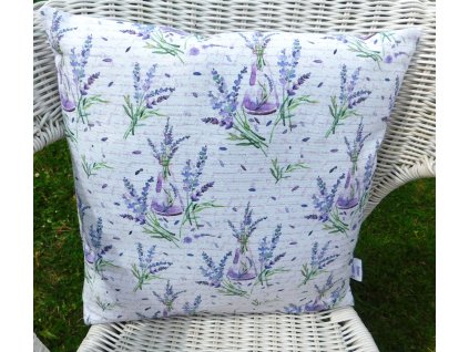 povlak na polštářek levandule ve váze
