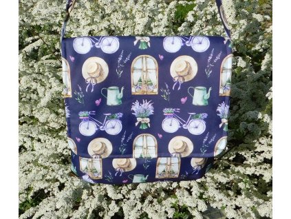 messenger taška provence na tmavě fialové