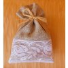 Levandulový sáček režná 1 s krajkou