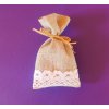 Levandulový sáček režná 2 s krajkou