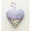 Levandulové srdce s krajkou