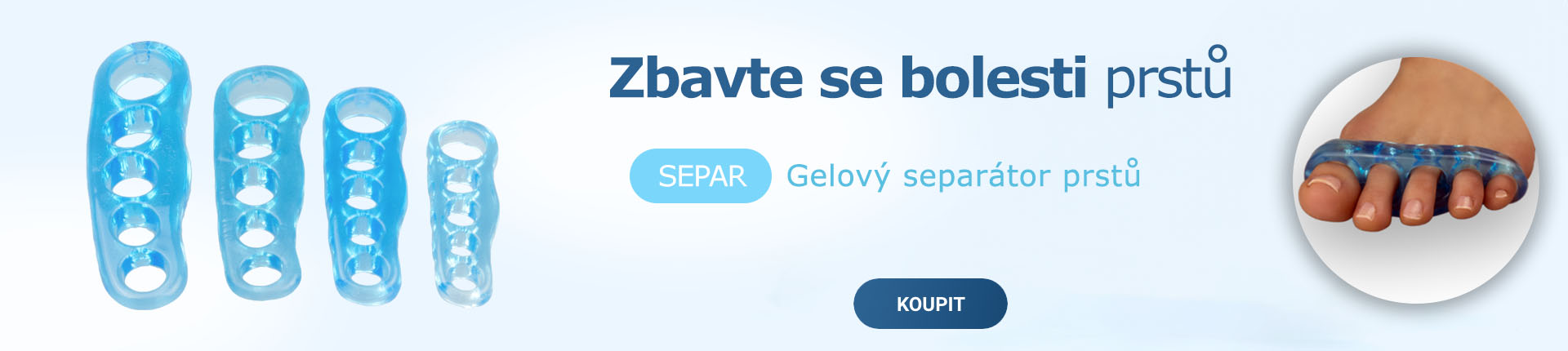 Gelový separátor prstů SEPAR