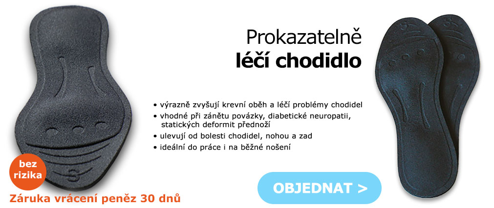 Masážní vložky - léčí problémy chodidel, vhodné při zánětu podvázky, diabetické neuropatii, statických deformit přednoží