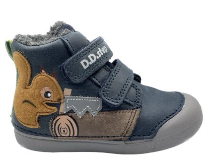Detské barefoot zimné topánky DDstep W066 852 modré kópia 5