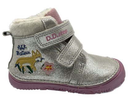 ddstep-w073-921-strieborna-detske-barefoot-zimne-topanky-pohlad-z-boku