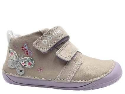 Detské kožené topánky DDSTEP S070-313 MAUVE (Veľkosť 20)