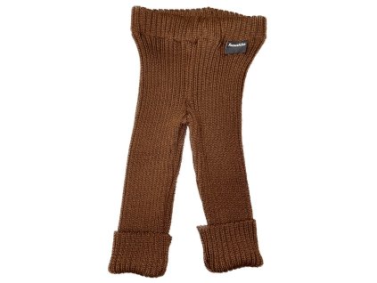 Detské pletené legíny Fusakle MERINO hnede 3