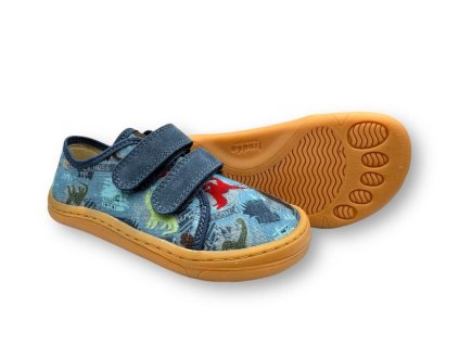 FRODDO BAREFOOT CANVAS DARK DENIM DETSKE TENISKY2