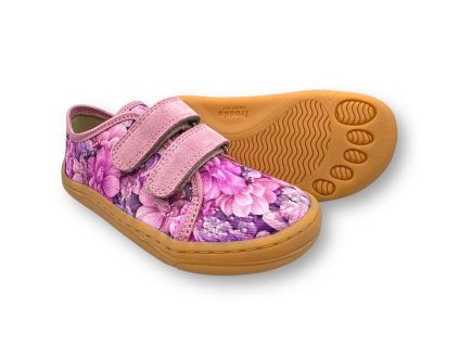FRODDO BAREFOOT CANVAS FLOWERS 2 - DETSKÉ TENISKY (Veľkosť 20)