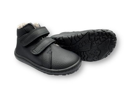 froddo winter furry black detske zimne barefoot topanky uliate 03 podrazka lifolit extra grip