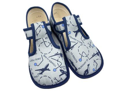 BEDA BAREFOOT PAPUcKY BF 060010:W GREY AEROPLANE