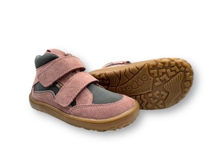 froddo barefoot tex autumn grey pink detske clenkove topanky podrazka
