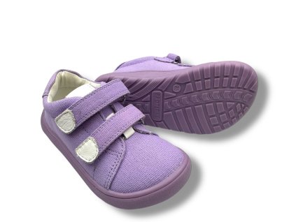 Protetika Koro Purple – detské plátené barefoot tenisky