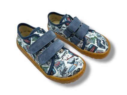 froddo canvas light blue detske platene barefoot tenisky4