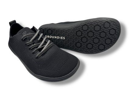 groundies active knit black barefoot tenisky5