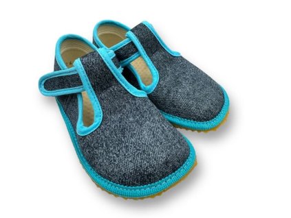 BEDA BAREFOOT PAPUcKY BF 060010:W TURQUOISE DENIM BFN