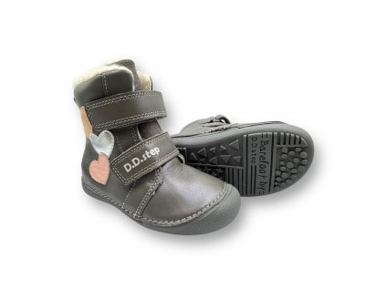 DDSTEP BAREFOOT ZIMNE TOPANKY W063 42152AM GREY3