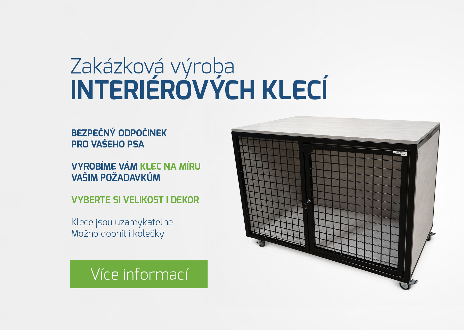 Interiérové klece pro psy