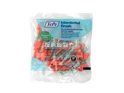 504 504 tepe interdental brush extra soft light red 0 5 mm with caps pack 25 pcs