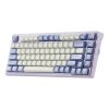 creamy compact keyboard for gaming m2 purple blue keycaps angled front 3