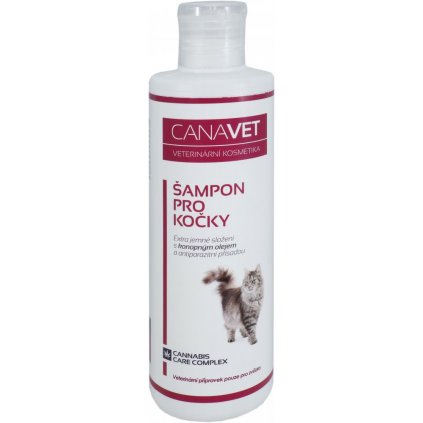 CANAVET šampon pro kočky s antipar.přísadou Canabis CC 250mlcanatura canavet sampon pro kocky 250ml