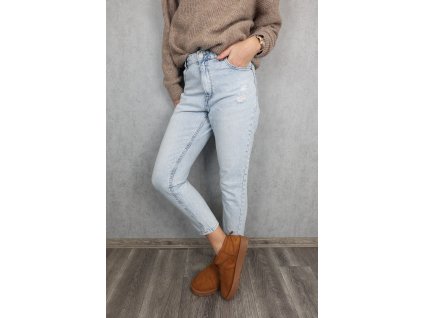 Dámské světlé džíny mom's fit FB SISTER