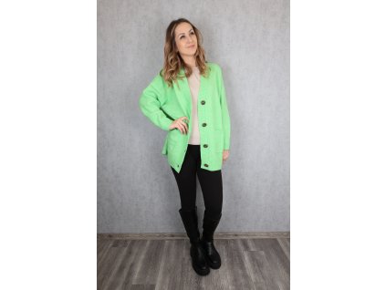 Dámský zelený propínací svetr MANGO