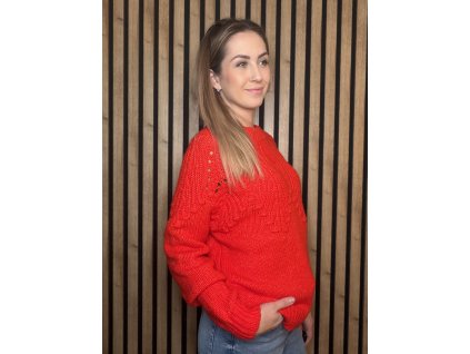 Dámský červený svetr ONLY