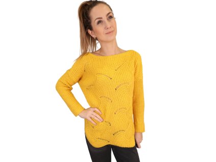 Dámský hořčicový svetr WERDANA