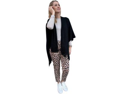 Dámské černé pončo/přehoz Veritas
