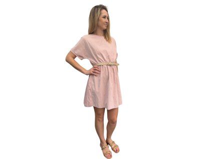 Dámské pudrové šaty SIMPLEE