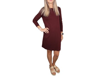 Dámské vínové šaty s kapsami H&M