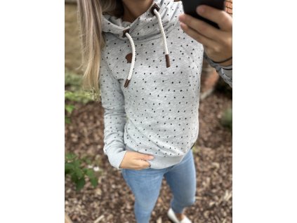 Dámská šedá mikina s hvězdami NAKETANO