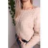 Dámský crop béžový svetr STRADIVARIUS