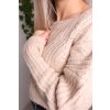 Dámský crop béžový svetr STRADIVARIUS
